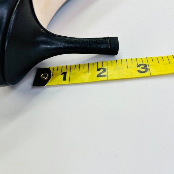 Tory Burch Eleanor Pointed Toe Leather Pump Size 8 Black Kitten Heel Classic - Picture 16 of 16